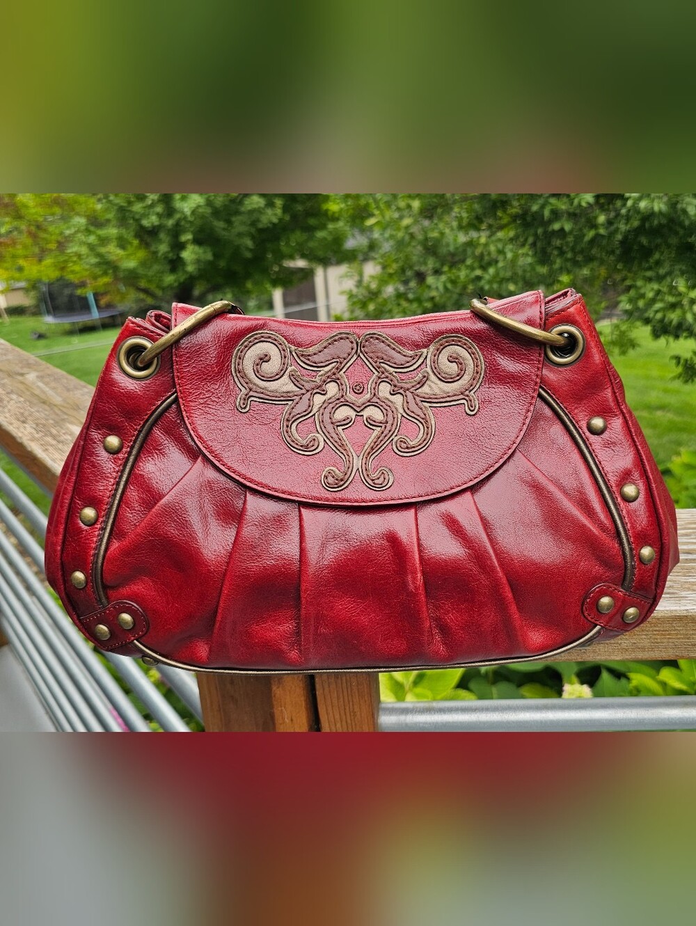 Kate Landry Pleated Shoulder Bag